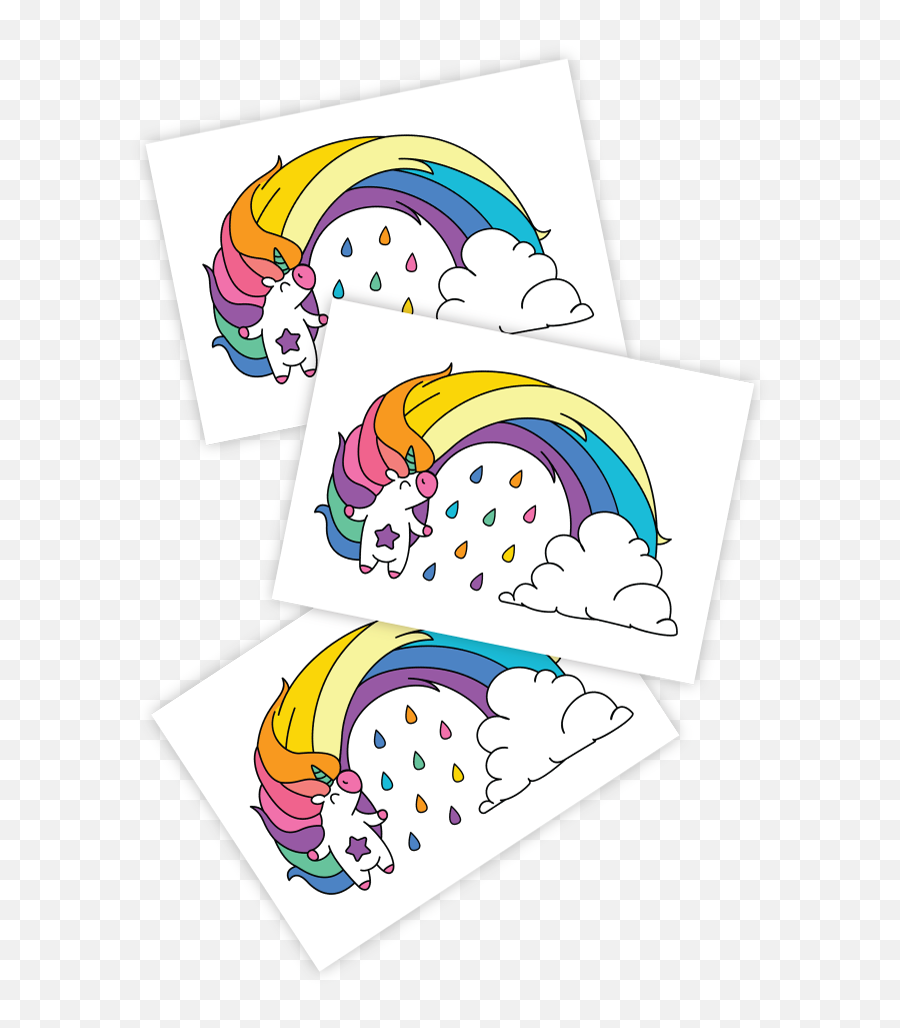 Unicorns Temporary Tattoos Collection - Temporary Tattoo Emoji,Using Emojis Add Your Tattoos Blank