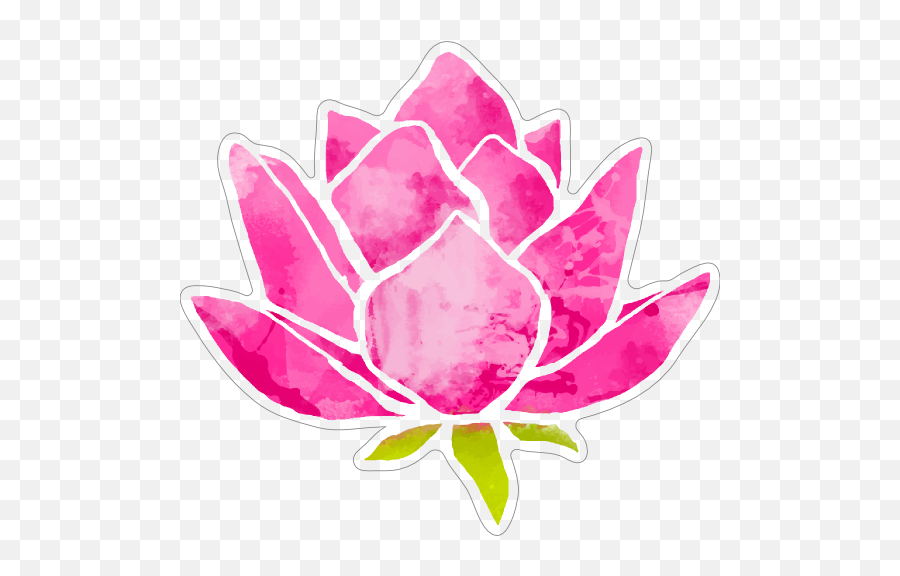 Cool Pink Lotus Flower Sticker Emoji,Flowers Emojis Sticker Png