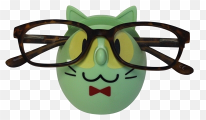 Dependable Industries Cat Eyeglass Holder Stand Display Rack Plastic Smartphone Holder Green Emoji,Emoticons With Eyeglasses
