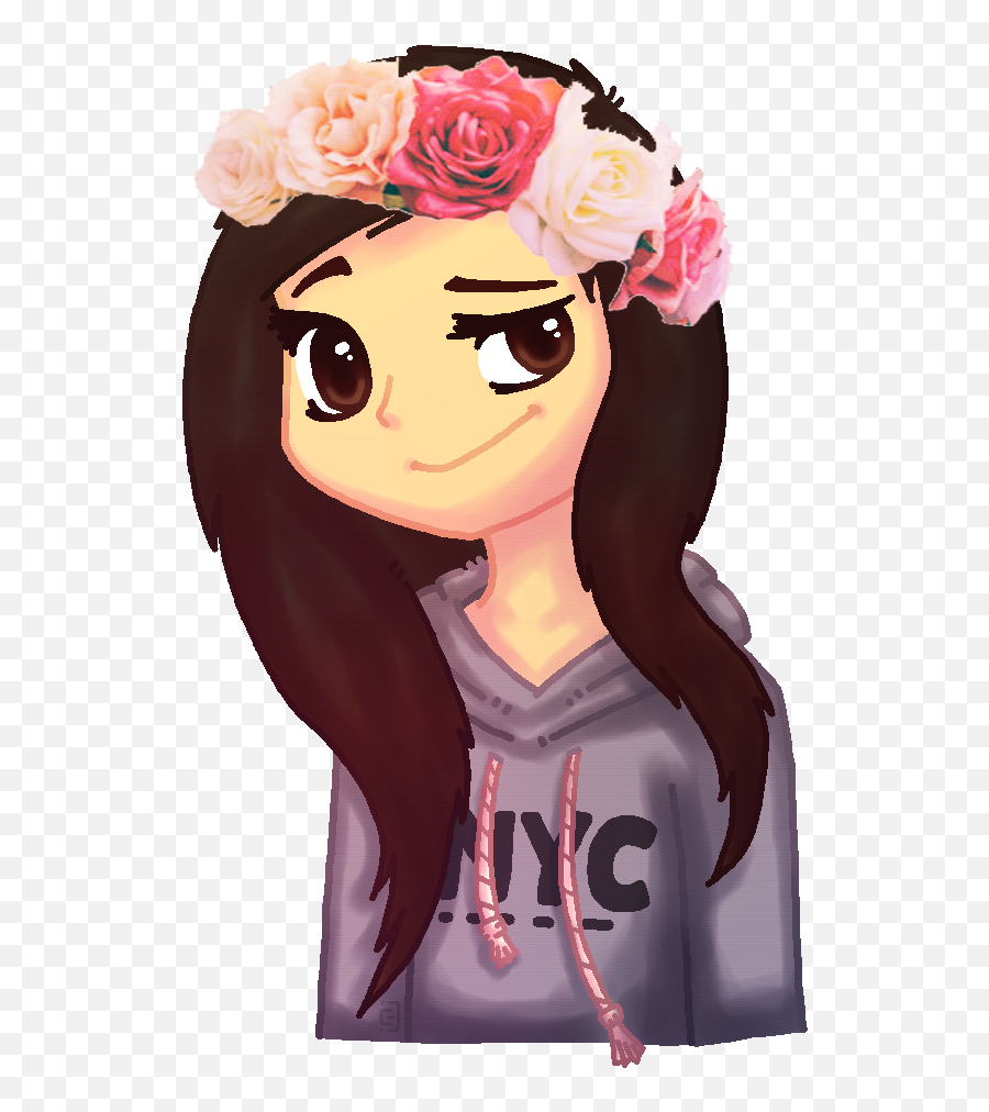 Monkey Emoji With Flower Crown Png Graphic - Emoji Monkey Flower Crown Girl Emoji,Monkey Emoji