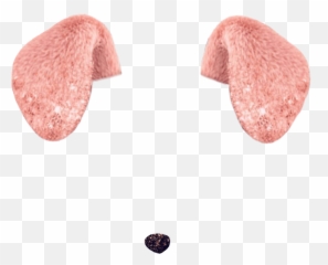 Puppy Pink Ears Snapchat Sticker - Soft Emoji,Dog And Meat Emoji