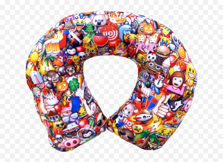 32x22cm - Travel Pillow Emoji,Almofada De Emoji