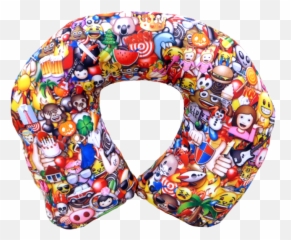 32x22cm - Travel Pillow Emoji,Almofada De Emoji
