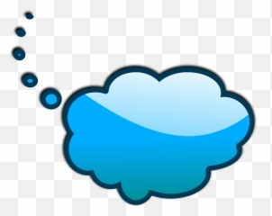 Thinking Cloud Png Download - Thinking Cloud Emoji Icon Blue Think Bubble Transparent,Emoji Pensativo
