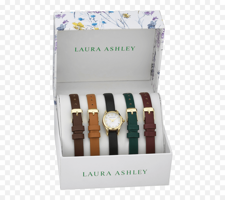 Laura Ashley Ladies Watch With - Laura Ashley Watch Set Emoji,Emoji Band Quiz