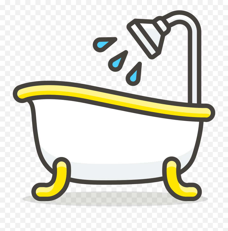 Bathtub Emoji Clipart - Bathtub,Towel Emoji