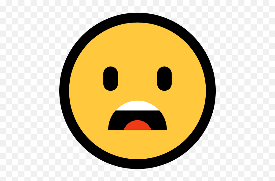 Windows Frowning Face With Open Mouth - Happy Emoji,Open Mouth Emoji