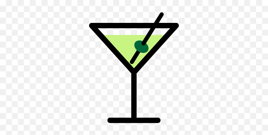 Justemoji - Contrast Martini Icon,Clinking Glasses Emoji