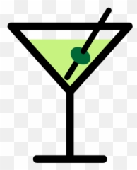 Justemoji - Contrast Martini Icon,Clinking Glasses Emoji