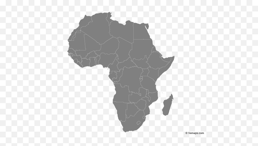 Map Vector Africa Continent Map - Africa Country Map Png Emoji,Vetor Emotion