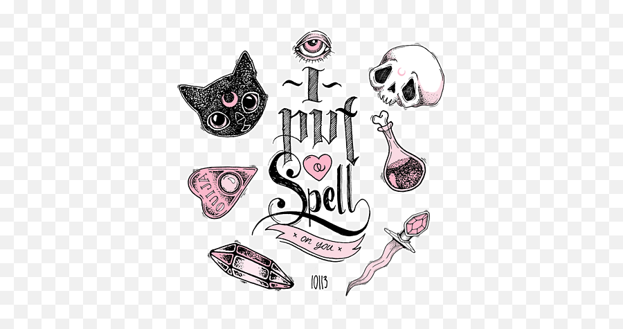 Kawaii Gifts Kawaii Tattoo Simple - Put A Spell On You Emoji,What Is Oif Gif Emoticon