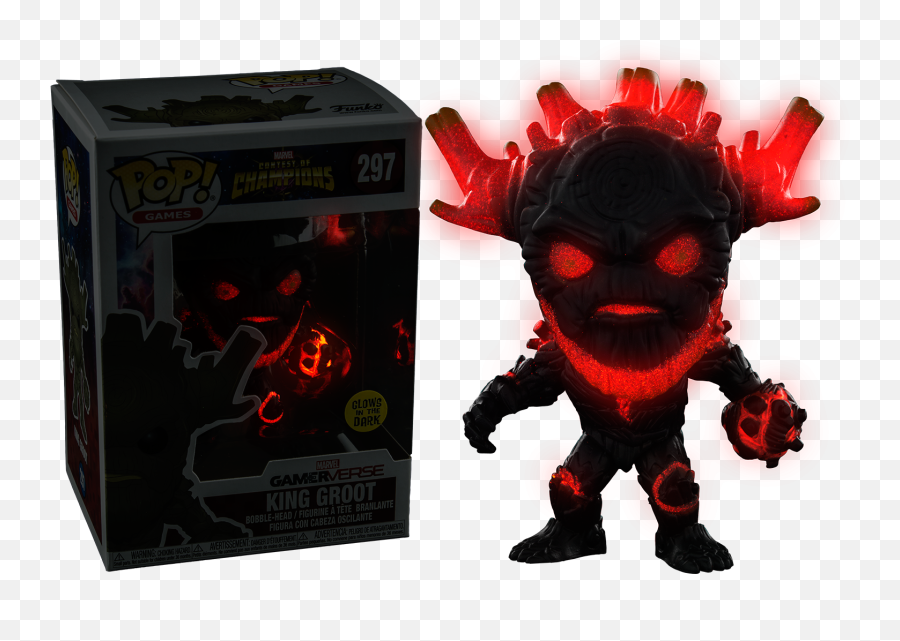 Funko Pop Marvel Contest Of Champions King Groot Glow - Figurine Pop King Groot Emoji,Groot Emoji Facebook