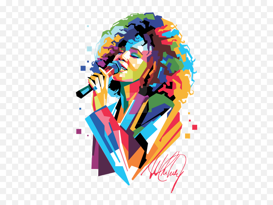 Greatest Love Of - Portrait Whitney Houston Art Emoji,Birthday Emoticons Deviantart