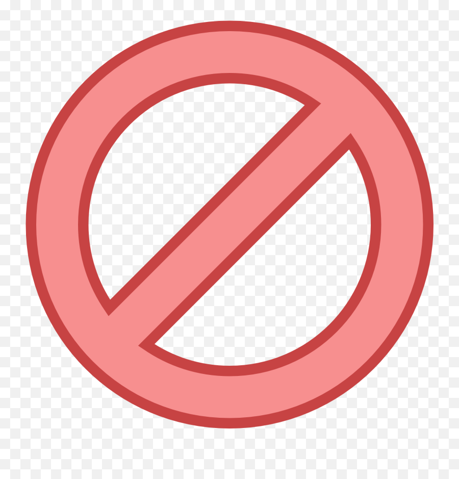 Circle Slash - Unavailable Icon Emoji,Red Circle Strikethrough Emoticon