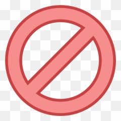 Circle Slash - Unavailable Icon Emoji,Red Circle Strikethrough Emoticon
