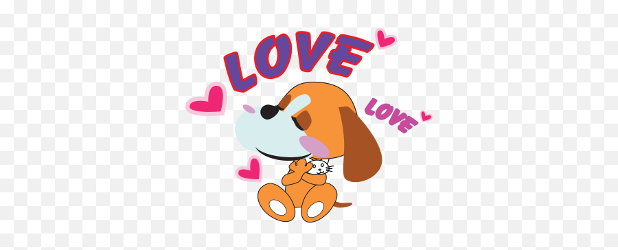Puppy Love Emoji Stickers By Thuan Bui - Happy,Puppy Emoji