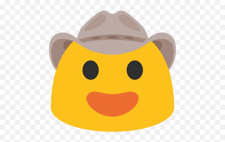 Cowboy Face With Hat - Android Cowboy Emoji,Track Field Emojis