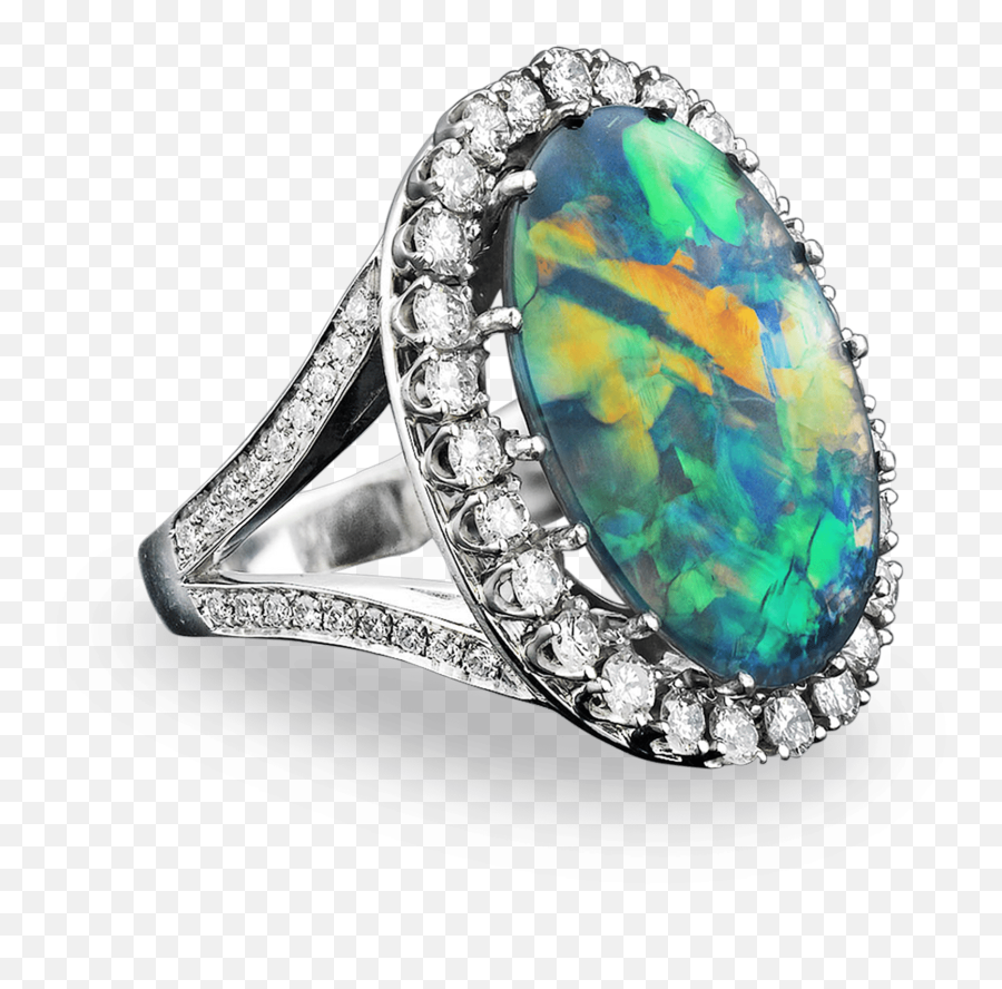 Estate Opal Jewelry Black Opal Jewelry - Solid Emoji,Breath Of Fire 2 Emotion Gem