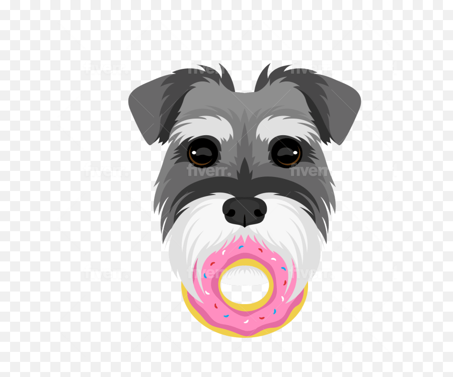 Dog Cute Cartoon Mascots Logo - Vulnerable Native Breeds Emoji,Mini Schnauzer Emojis