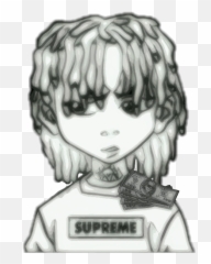 Blood Gang Lil Pump Sticker - Hair Design Emoji,Blood Gang Sign Emoji