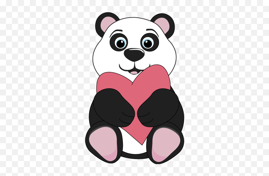 Clip Art Valentines Valentine Clipart - Thank You Panda Emoji,Jirafe Emojis Png