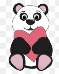 Clip Art Valentines Valentine Clipart - Thank You Panda Emoji,Jirafe Emojis Png