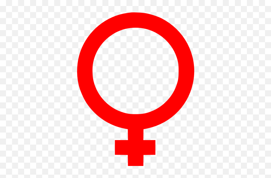 Red Female Icon - Free Red Gender Icons Emoji,Male Female Symbol Emoticon