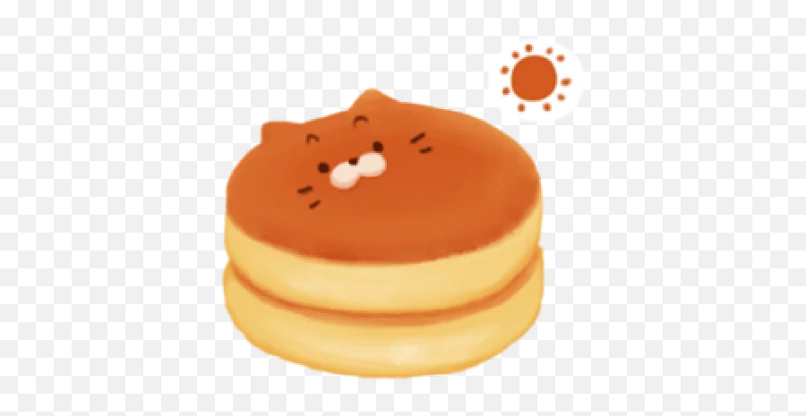 Telegram Sticker 28 From Collection Cute Foodie Cat Emoji,Cat And Pancakes Emojis