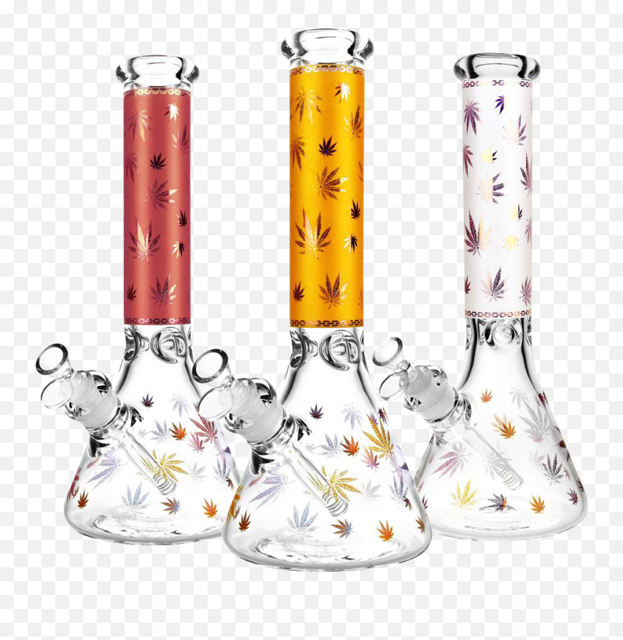 The Trees Foil Canna - Leaf Print Beaker Bong Emoji,Removable Window Decals Emoji