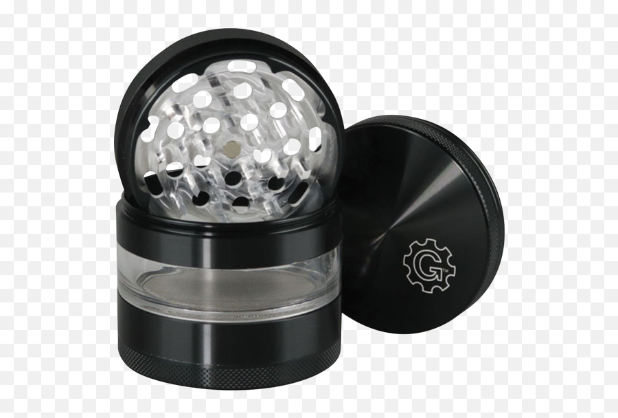 Pulsar 25 Aluminum 4pc Grinder With Stash Window Emoji,Cartel Emoji