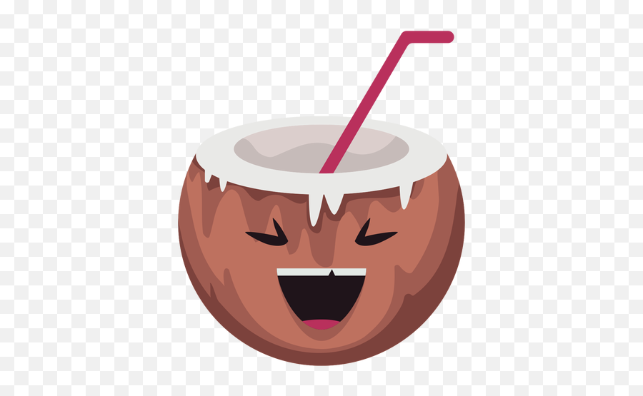 Smiling Coconut Character Ad Sponsored Ad Character - Coconut Character Emoji,Palm Tree Drink Emoji