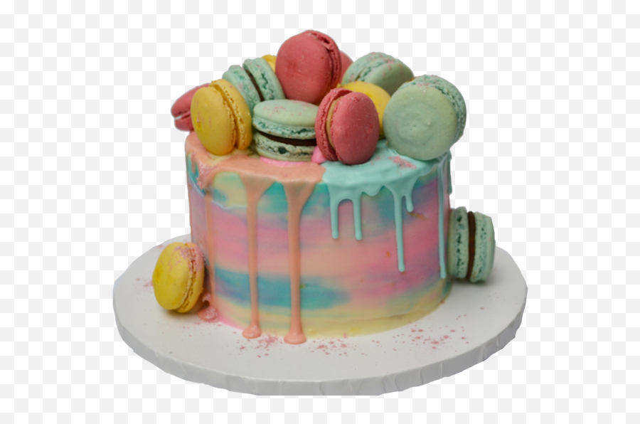 Gender Reveal Macaroon Cake - Cake Decorating Supply Emoji,Emoji Macaroons