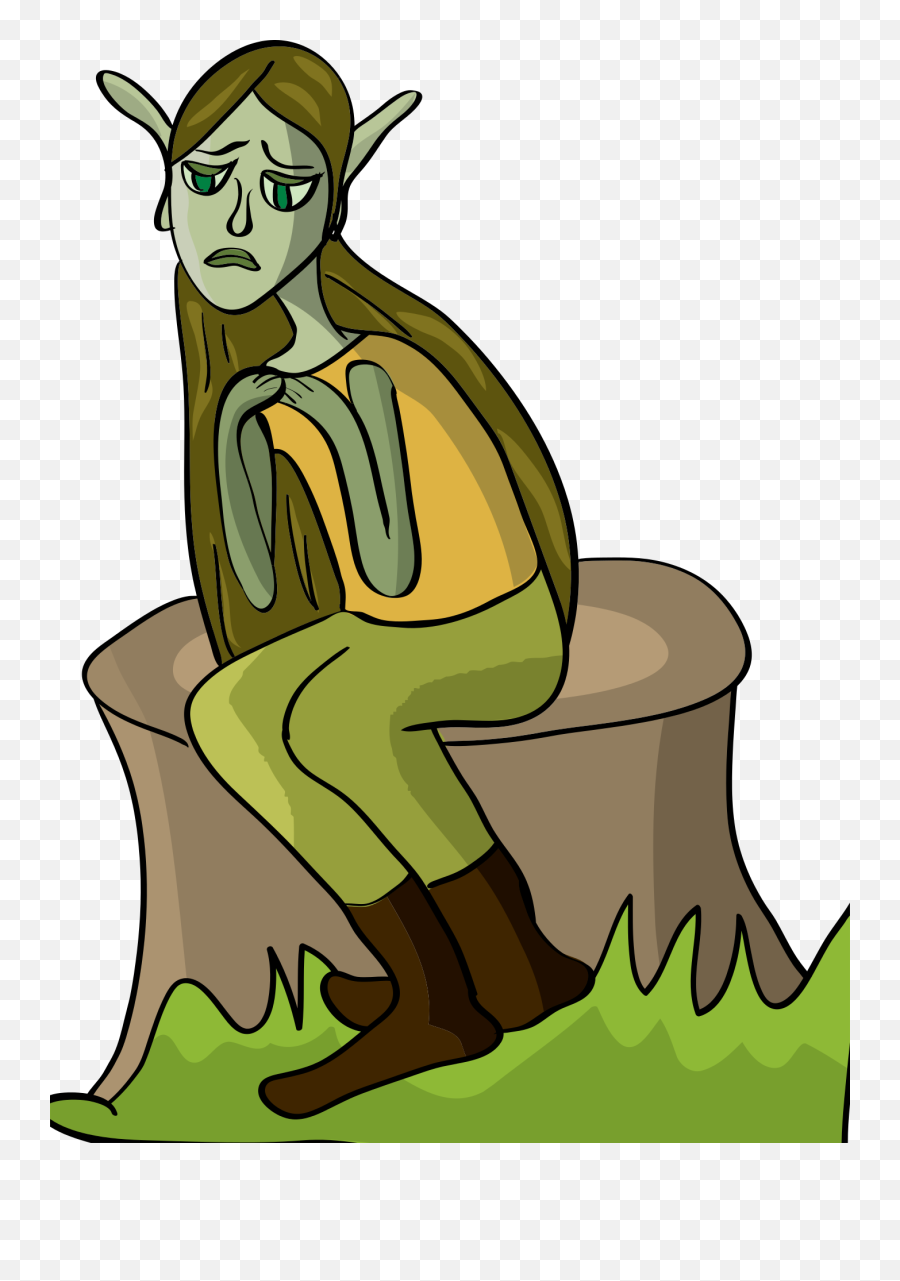 Cartoon Depression Elf - Free Vector Graphic On Pixabay Depressed Elf Emoji,Cartoon Girl Emotions