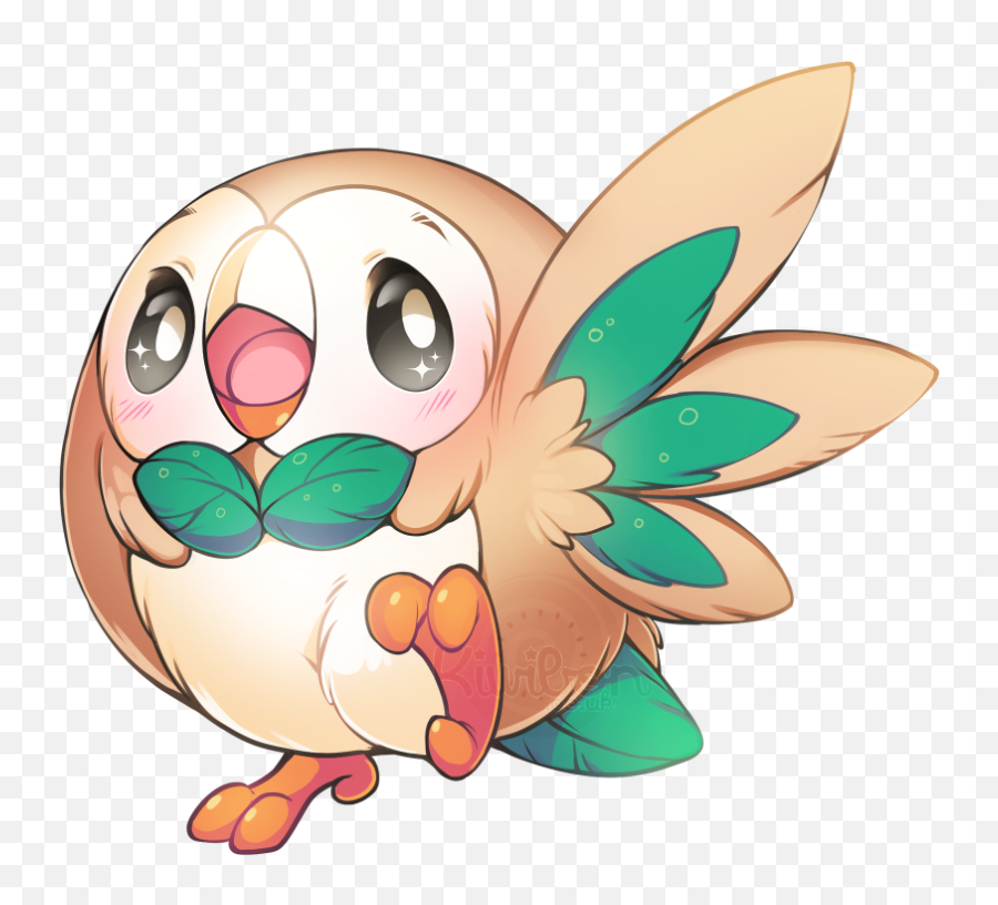 Pokemon - Rowlet Fan Art Emoji,Rowlet Emoji