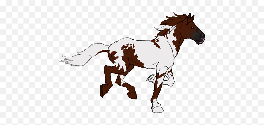 White Brown Horse Art - Transparent Horse Cartoon Gif Emoji,Horse Rider Emoji