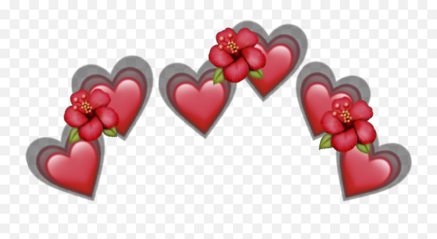 Red Heart Flower Hearts Sticker - Emoji Purple Hearty,Red Flower Emoji