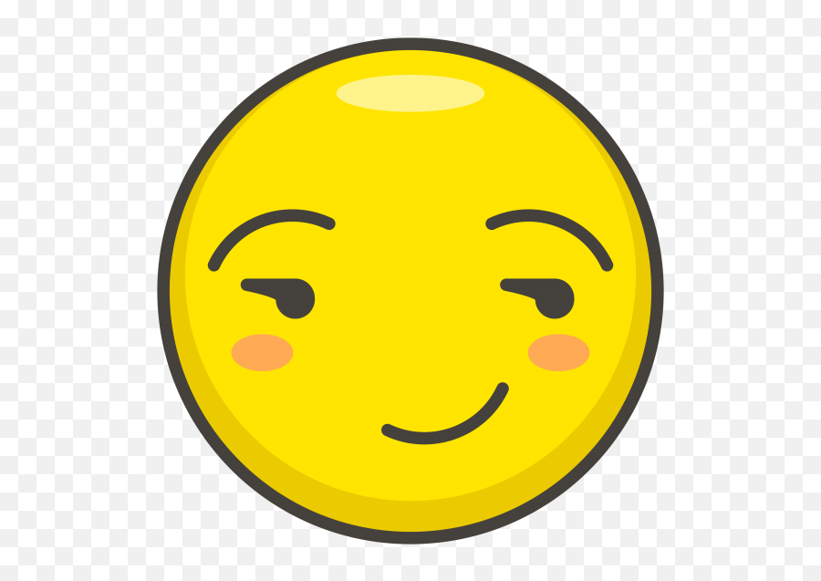 Download Hd Smirking Face Emoji Png - Happy,Smirk Emoji Transparent