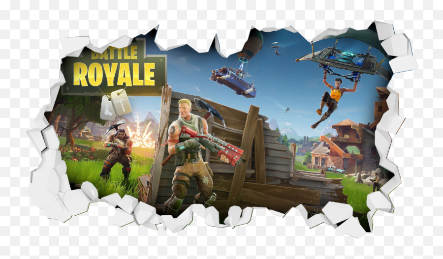 Fortnite Battle Royal 3d Visual Effects Wall Decal - Fortnite Battle Royale Baixar Emoji,Kid Emotion Wall