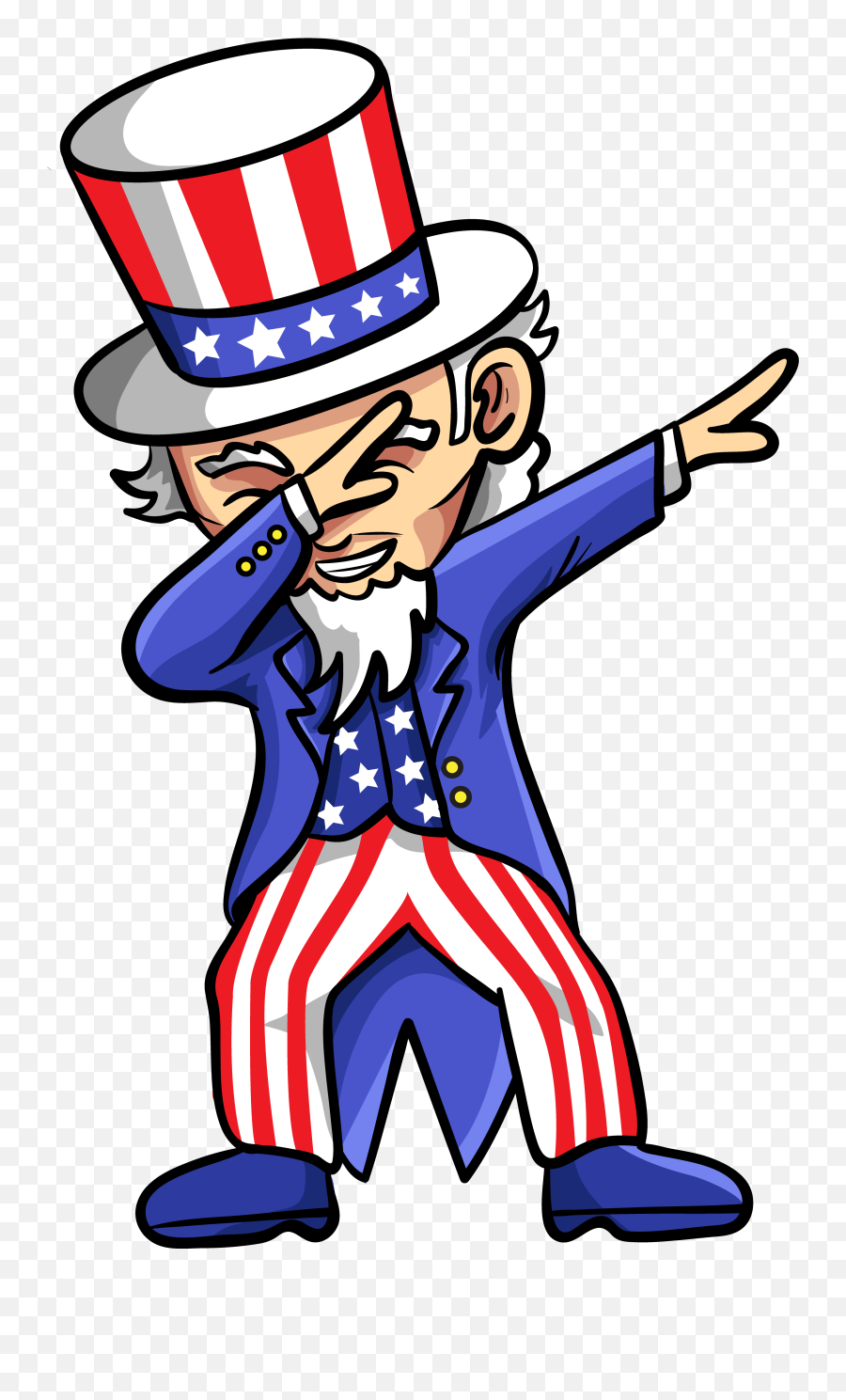 Uncle Sam Dabbing Clipart - Dabbing Uncle Sam Clipart Emoji,Uncle Sam Emojis For Android