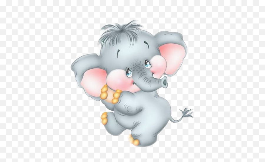 The Most Edited Yellow Elephant Picsart - Cute Elephant Cartoon Clipart Emoji,Elephant Emoticon For Facebook