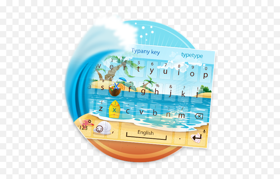 Hawaii Beach Themeu0026emoji Keyboard - For Swimming,Hawaiian Emojis