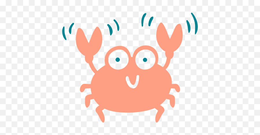 Cute Happy Crab Flat Transparent Png - Happy Emoji,Scuttle Crab Emoticon