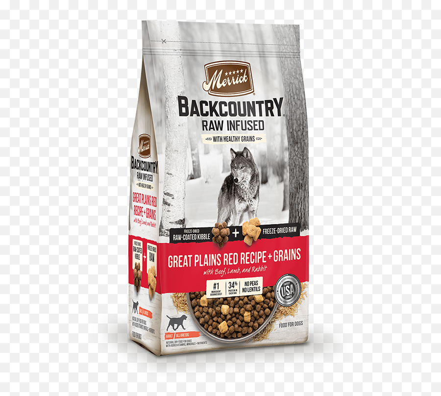 Backcountry - Raw Infused With Healthy Grains Great Plains Merrick Backcountry Dog Food Emoji,Raw Emotion Hereford Boar