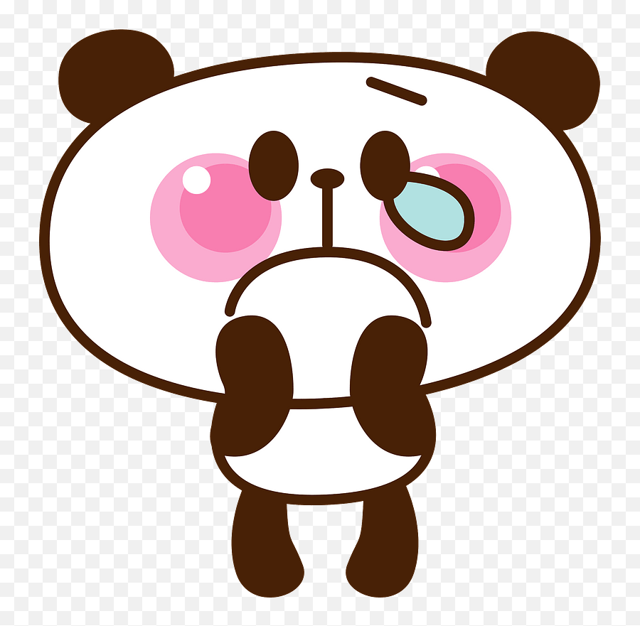 Giant Panda Tear Animal Clipart - Animais Triste Desenho Png Animal Triste Desenho Png Emoji,Panda Funny Animated Emoticon