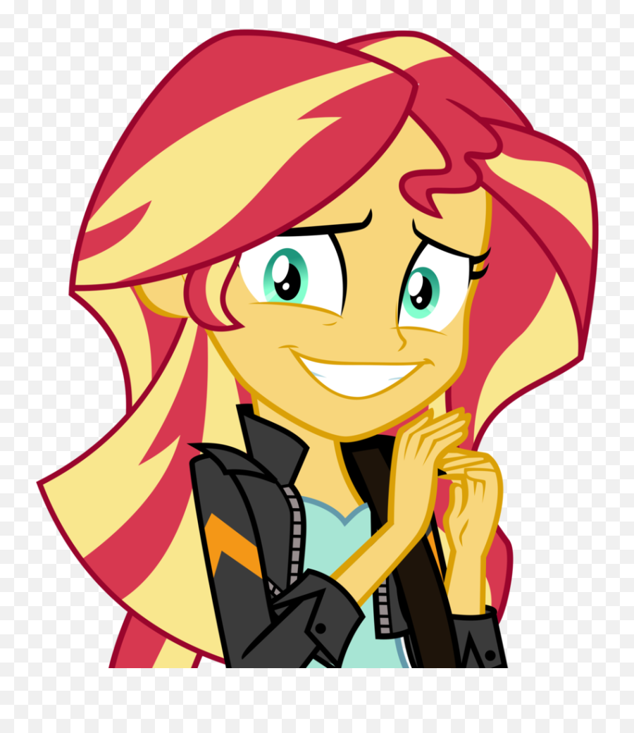 Shoulder Clipart Girl Smile - Sunset Shimmer Equestria Girl Mlp Eg Sunset Shimmer Happy Emoji,Hula Girl Emoji