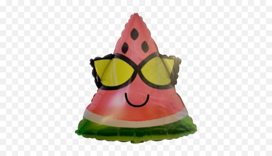 Globo Sandia Con Gafas Decoración De Fiestas - Circus Fiesta Emoji,Emoticon Vaso Con Pitillo