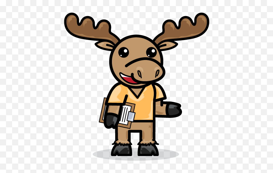 A Moose - Happy Emoji,Moose Emoticon