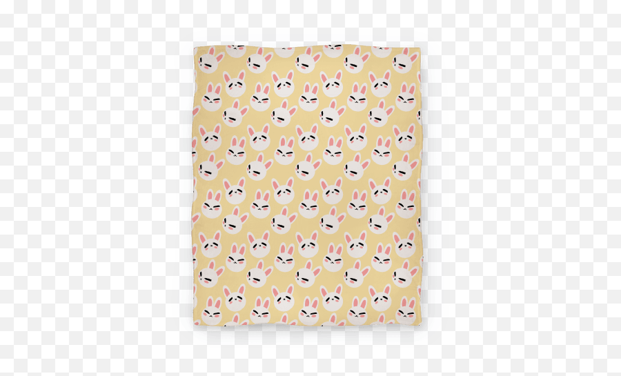 Bunbun Pattern Yellow Blankets Lookhuman Emoji,Adorbs Emoticon