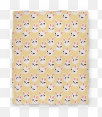 Bunbun Pattern Yellow Blankets Lookhuman Emoji,Adorbs Emoticon