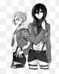 Attack Mikasa E Annie On Image By Pretty Girl Swag Emoji,Imessage Attack On Titan Emojis